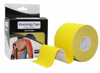 TAŚMA KINEZJOLOGICZNA TAPE TAPING TEJPY 5cm 5m ŻÓŁTA
