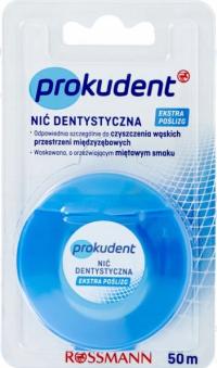 Woskowana Nić dentystyczna Prokudent EKstra Śliska 50m