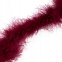 PIÓRA MARABUTA TAŚMA Z PIÓR SZAL BOA BORDOWE 7cm 1,8m