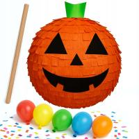 ПИНЬЯТА ТЫКВА ПИНЬЯТА ХЭЛЛОУИН ВЕЧЕРНИЕ ПАЛОЧКИ КОНФЕТТИ ВОЗДУШНЫЕ ШАРЫ