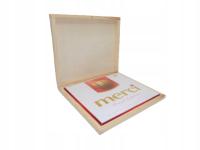деревянная коробка для шоколада MERCI decoupage