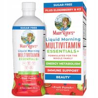 MaryRuth's Multiwitamina Rodzinna Fruit Punch Odporność Energia 946 ml