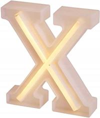 Podświetlana Litera X Neonowa Dekoracja