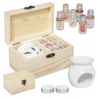 Zestaw do aromaterapii 6 olejków kominek zapachowy