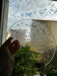 Patera Kalina duży talerz szkło PRL P07