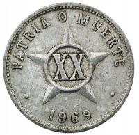 KUBA 20 XX CENTAVOS 1969 ALUMINIUM