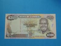 Zambia Banknot 500 Kwacha AB 1991 UNC P-35