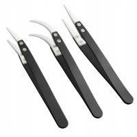 Pęseta ceramiczna precyzyjna ESD pinceta pensety 3 sztuki zestaw