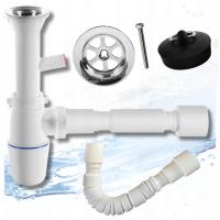 Сифон для кухонной раковины, слив для раковины, одиночный фильтр, хром, 50 мм