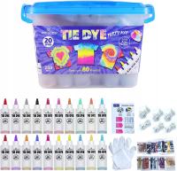 Набор красок для ткани 20 цветов Tie Dye Kit текстильная краска для одежды