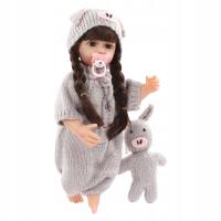 22 -calowy realistyczny nowonarodzony lalka pełne ciało silikonowe E4