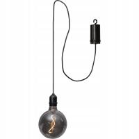 Lampa wisząca BOWL Led IP44 na baterie Szklana, czarna
