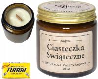 ŚWIECA ŚWIECZKA SOJOWA NA PREZENT ŚWIĘTA O ZAPACHU CIASTECZKA ŚWIĄTECZNEGO