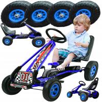 БОЛЬШОЙ КАРТИНГ НА ПЕДАЛИ ДЛЯ РЕБЕНКА НАКАЧАННЫЕ КОЛЕСА ТОРМОЗ ПОДАРОК 3-7 ЛЕТ