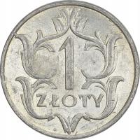 12.II RP, 1 ZŁOTY 1929 fals z epoki