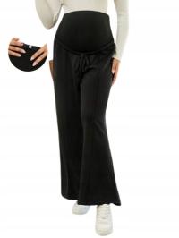 SHEIN SPODNIE DRESOWE CIĄŻOWE CZARNE DŁUGIE 38 ŁWI