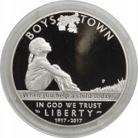 17.фу.USA, 1 DOLAR 2017 P BOYS TOWN '1917 proof