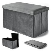 Пуф велюровый открывающийся складной ящик для хранения LOFT R. XL