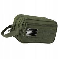 Men s Toiletry Bag with Compartment Handbag Portable Shower Bag Green