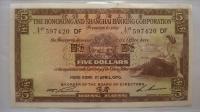 Banknot Hong Kong 5 dolarów 1970 stan 2