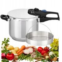 СКОРОВАРКА ДАВЛЕНИЕ ГОРШОК ИНДУКЦИИ ГАЗА НЕРЖАВЕЮЩАЯ СТАЛЬ КОРЗИНА ELO 6L