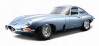 JAGUAR E COUPE 1961 SILVER BLUE 1:18 BBURAGO