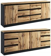 028055 KOMODA / ZESTAW 2d6s/200cm - CZARNY / WOTAN / WOTAN # KOLORY