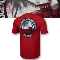 Męska Koszulka Pitbull Oceanside Bawełniany Cienki T-Shirt na Lato, Nadruk