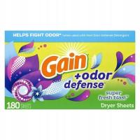 Gain + Odor Defense 180 szt.Chusteczki do suszarek