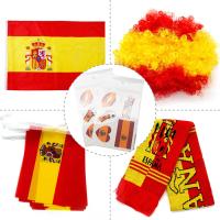 Комплект Болельщика Испания Шарф Флаг Парик Декор