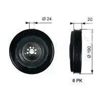 Gates TVD1133 Koło pasowe, wał korbowy