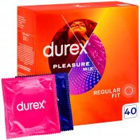 Презервативы Durex PLEASURE MIX 2 разных типа полоски вкладки 40 шт.