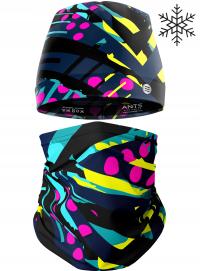 Czapka i Komin Ocieplany Komplet Zimowy Sportowy do Biegania, Rower UNISEX