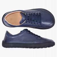 BUTY DAMSKIE BAREFOOT SKÓRZANE MINIMALISTYCZNE SZEROKIE GRANATOWE KAMPOL