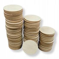 Kółka drewniane do ozdabiania 100 SZTUK 8cm koła koło kółko ZESTAW