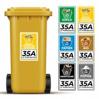 Набор наклеек для мусорных баков 6шт-ваш адрес