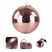Зеркальный шар 30 см розовый диско декоративные танцевальные залы витрины