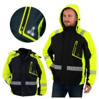 Kurtka Specto odblaskowa Ocieplana Zimowa czarno-żółta BHP