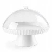 AGORA Patera do ciasta z pokrywą i łopatką krystaliczny biały / BLIM PLUS