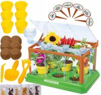 MINI SZKLARNIA DLA DZIECI OGRÓD MAŁY OGRODNIK NAWADNIANIE ZESTAW EDUKACYJNY