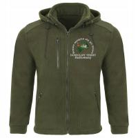 Куртка для рыбалки с капюшоном из флиса с именем хаки