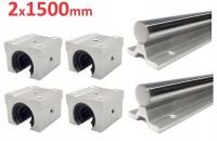 Zestaw | Prowadnica liniowa SBR16 2x1500mm + SME16OP x4