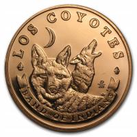 Miedziany Medal Native American Los Coyotes, 1 uncja