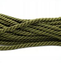 Sznurek ozdobny 8 mm zielony - sznurek dekoracyjny, sznur tapicerski od 1mb