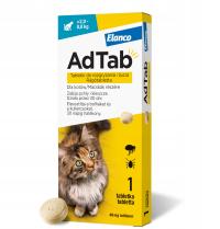 ADTAB Tabletka dla kota do rozgryzania 2-8kg na pchły i kleszcze 48mg