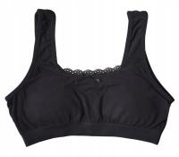 Biustonosz TOP 8-10 lat dla dziewczynki CZARNY