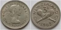 Nowa Zelandia 3 pens 1962 r.