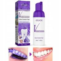 Fioletowy Mus Pianka Wybielająca do Zębów Usuwa Żółte Plamy