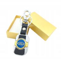 ELEGANCKI BRELOK SAMOCHODOWY FORD SKÓRA / METAL BRELOCZEK DO AUTA