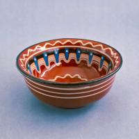 Bułgaria PIĘKNA MALOWANA MISECZKA NACZYNIE GLINIANA STYL LUDOWY FOLK